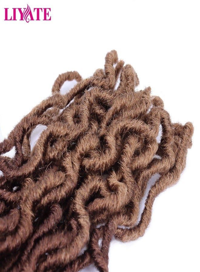 Liyate Faux Locs Crochet Hair 10 Inch 6 Packs 3 Tone Ombre Blonde Goddess Locs Crochet Hair for Black Women, Prelooped Gypsy locs Crochet Hair for Wavy Dreadlocks Crochet Hair Extensions, 1B/30/27 - Image 5